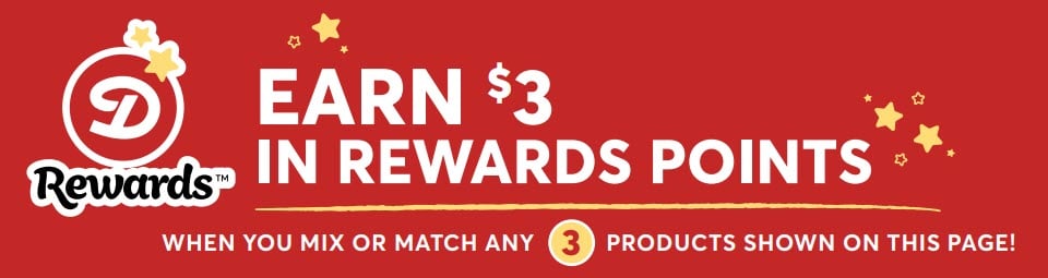 Dierbergs Rewards: Earn $3 in Rewards Points when you mix or match any 3 products shown below.