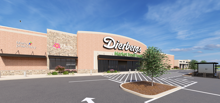 An elevation rendering of the Dierbergs Market at 370 grocery store that will be built outside of St. Charles.